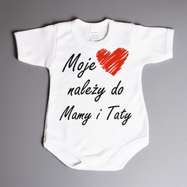 Moje serce należy do mamy i taty - body niemowlęce