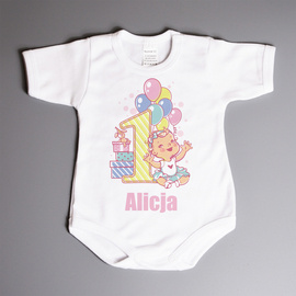 Roczek (imię) dziewczynka - body niemowlęce