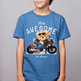 Stay awesome - koszulka z misiem