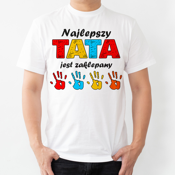 Najlepszy tata jest zaklepany - koszulka męska