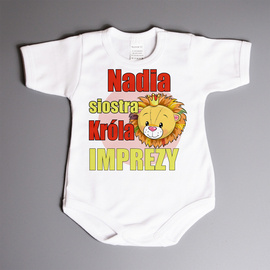 Siostra króla imprezy - body dziecięce