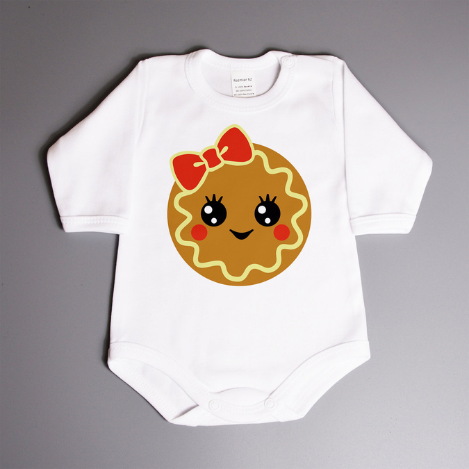 Ciasteczko świąteczne (imię) - body dla dziewczynki