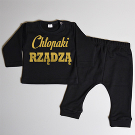 Chłopaki rządzą - złoty nadruk - komplet