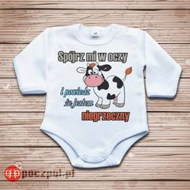 Spójrz mi w oczy i powiedz że jestem niegrzeczny - body niemowlęce
