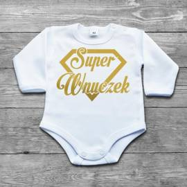 Super wnuczek - body dziecięce - złoty nadruk