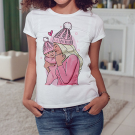 Mama z dzieckiem - koszulka damska