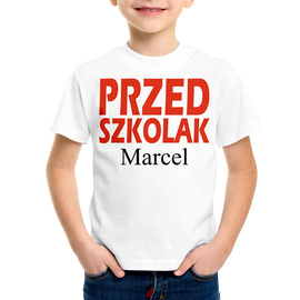 Przedszkolak (imię) - koszulka dziecięca