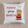 Najlepiej gotuję babcia (imię) - poduszka