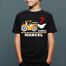 Mam 7 latek, traktor - koszulka dziecięca