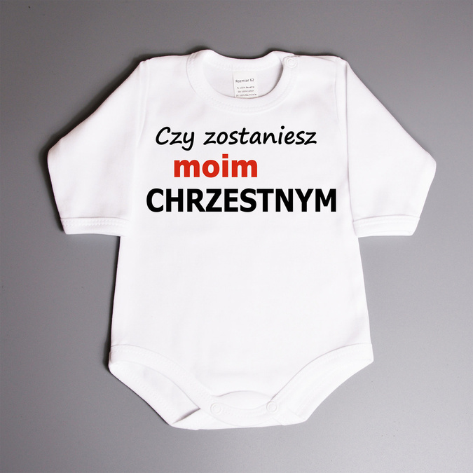 Czy zostaniesz moim chrzestnym wujku (imię)? - body niemowlęce