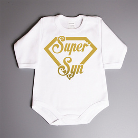 Super syn - złoty nadruk - body dziecięce