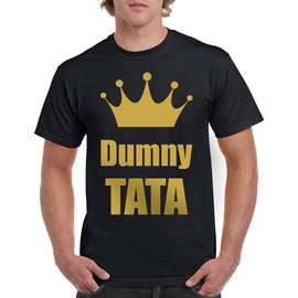 Dumny tata - złoty nadruk - koszulka męska