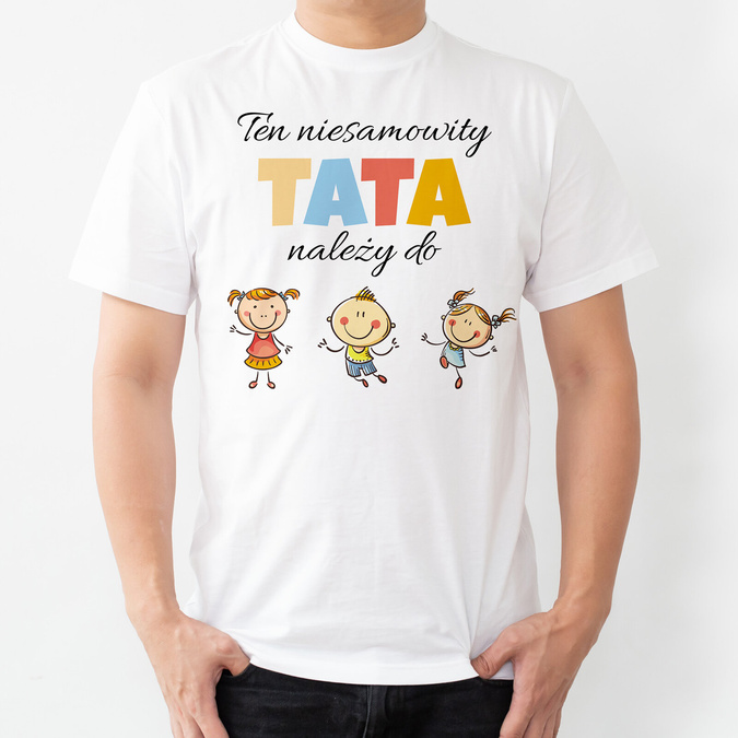 Ten niesamowity tata należy do - koszulka męska