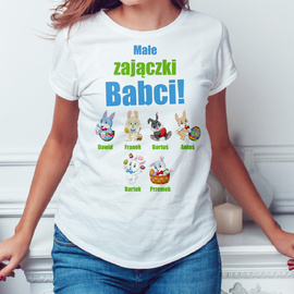 Małe zajączki babci - koszulka damska