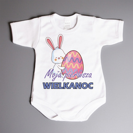 Moja pierwsza Wielkanoc - zając - body niemowlęce
