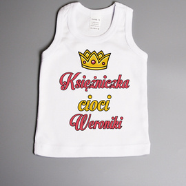 Księżniczka cioci (imię) - koszulka na ramiączkach