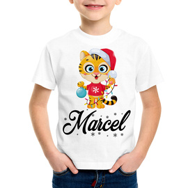 Kot Mikołaj - koszulka świąteczna