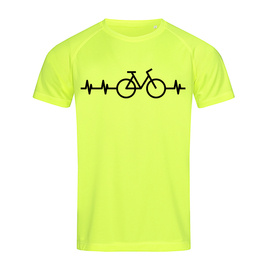 Linia życia EKG - rower - koszulka sportowa