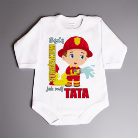 Będę STRAŻAKIEM jak mój TATA - body niemowlęce