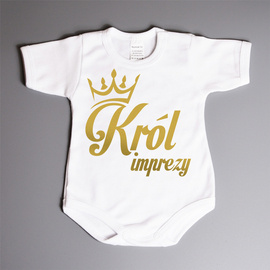 Król imprezy - złoty nadruk - body dziecięce