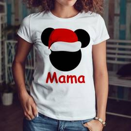 Koszulka świąteczna z myszką i z napisem mama