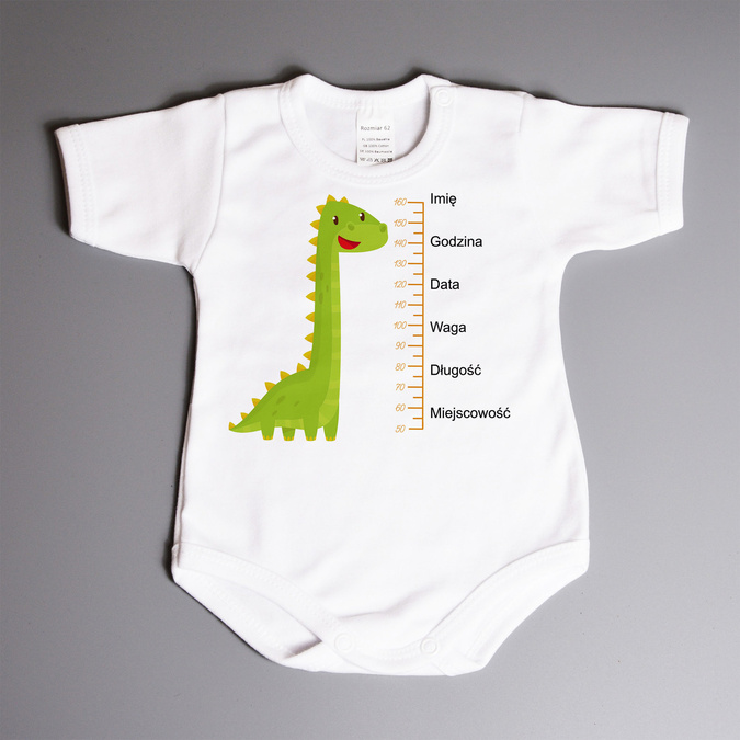 Metryczka - dinozaur - body niemowlęce