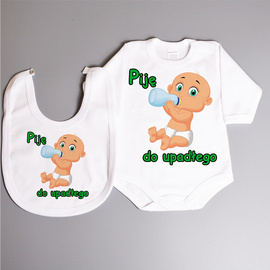 Piję do upadłego - komplet body i śliniak