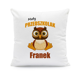 Mały przedszkolak - sowa - poduszka dla dziecka