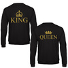 Bluzy dla par - QUEEN & KING - złoty nadruk