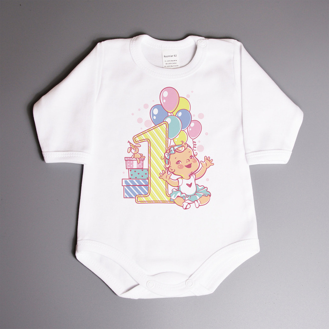 Roczek (imię) dziewczynka - body niemowlęce