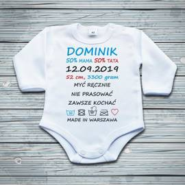 Metryczka - body niemowlęce