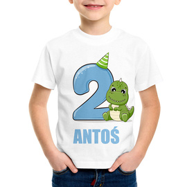 Koszulka na drugie urodziny dinozaur