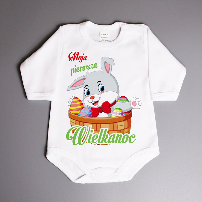 Moja pierwsza Wielkanoc (imię) - zajączek 2 - body wielkanocne