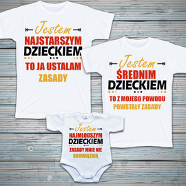 Zestaw dla rodzeństwa Najmłodszy, średni, najstarszy