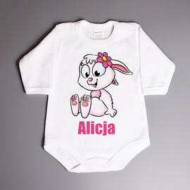 Body wielkanocne (imię) - zajączek- body niemowlęce