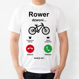 Rower dzwoni, muszę iść - koszulka męska