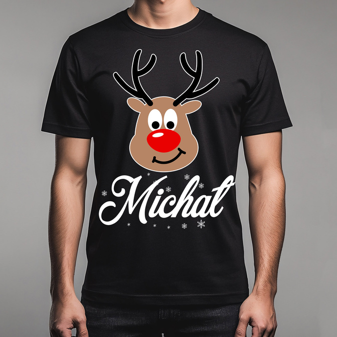 Koszulka męska świąteczna renifer