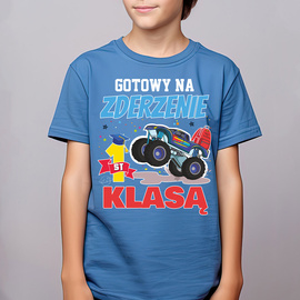 Gotowy na zderzenie z pierwszą klasą - koszulka dziecięca