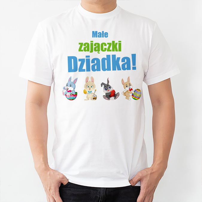 Małe zajączki dziadka - koszulka męska