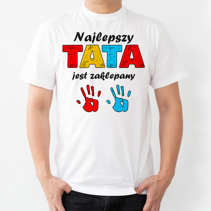 Najlepszy tata jest zaklepany - koszulka męska