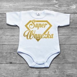 Super wnuczka - body dziecięce - złoty nadruk