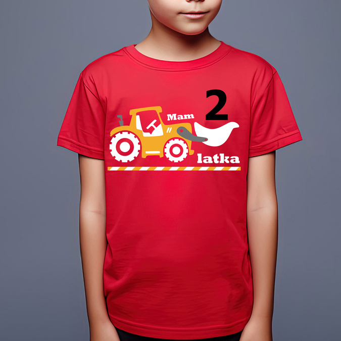 Mam dwa latka, traktor - koszulka dziecięca