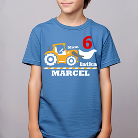 Mam 6 latek, traktor - koszulka dziecięca