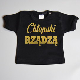 Chłopaki rządzą - koszulka niemowlęca - złoty nadruk