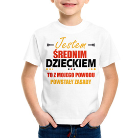 Jestem średnim dzieckiem - koszulka dziecięca