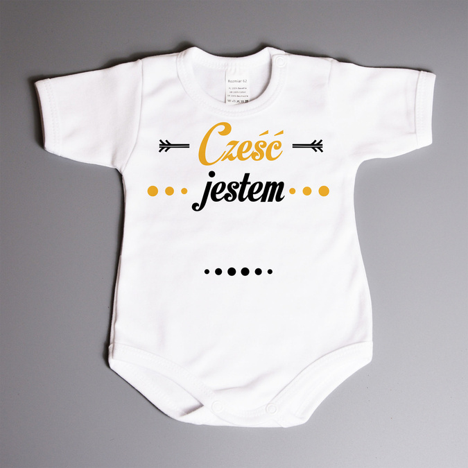 Cześć jestem (imię) - body dziecięce z imieniem