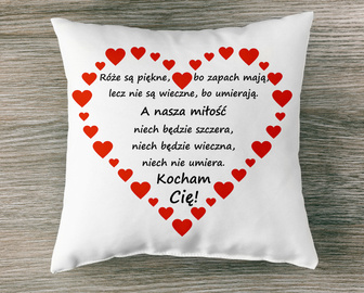 Nasza miłość - poduszka na walentynki