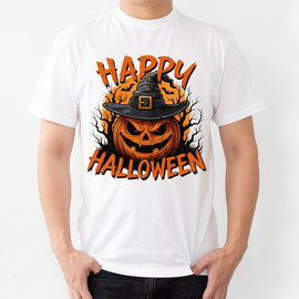 Happy Halloween - Wiedźma Dyniowa - koszulka męska