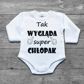 Tak wygląda super chłopak - body niemowlęce