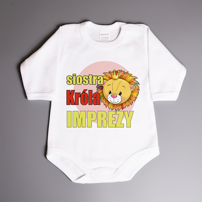 Siostra króla imprezy - body dziecięce